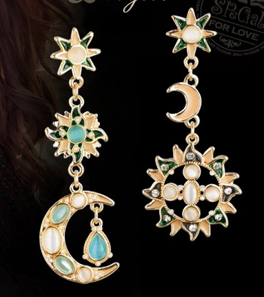 Special Retro European Style Zinc Alloy Artificial Gemstone Earrings Manufacturer in China