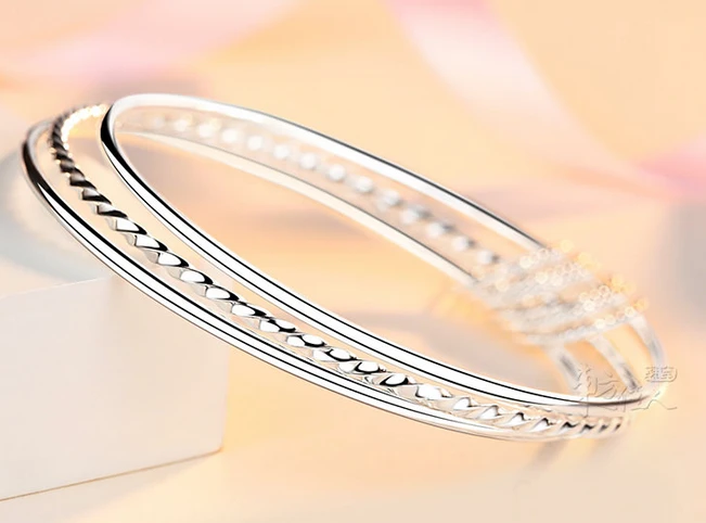 Special Sterling Silver Bracelet Bangle for Woman Christmas Gift Silver Bracelet