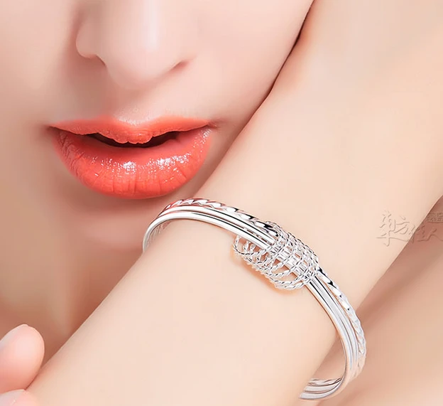 Special Sterling Silver Bracelet Bangle for Woman Christmas Gift Silver Bracelet