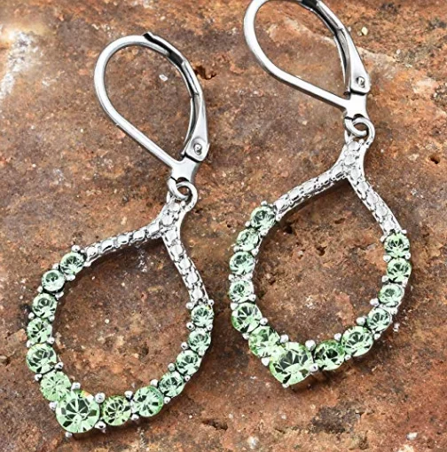 Stainless Steel Lever Back Drop Fashion Earrings For Women