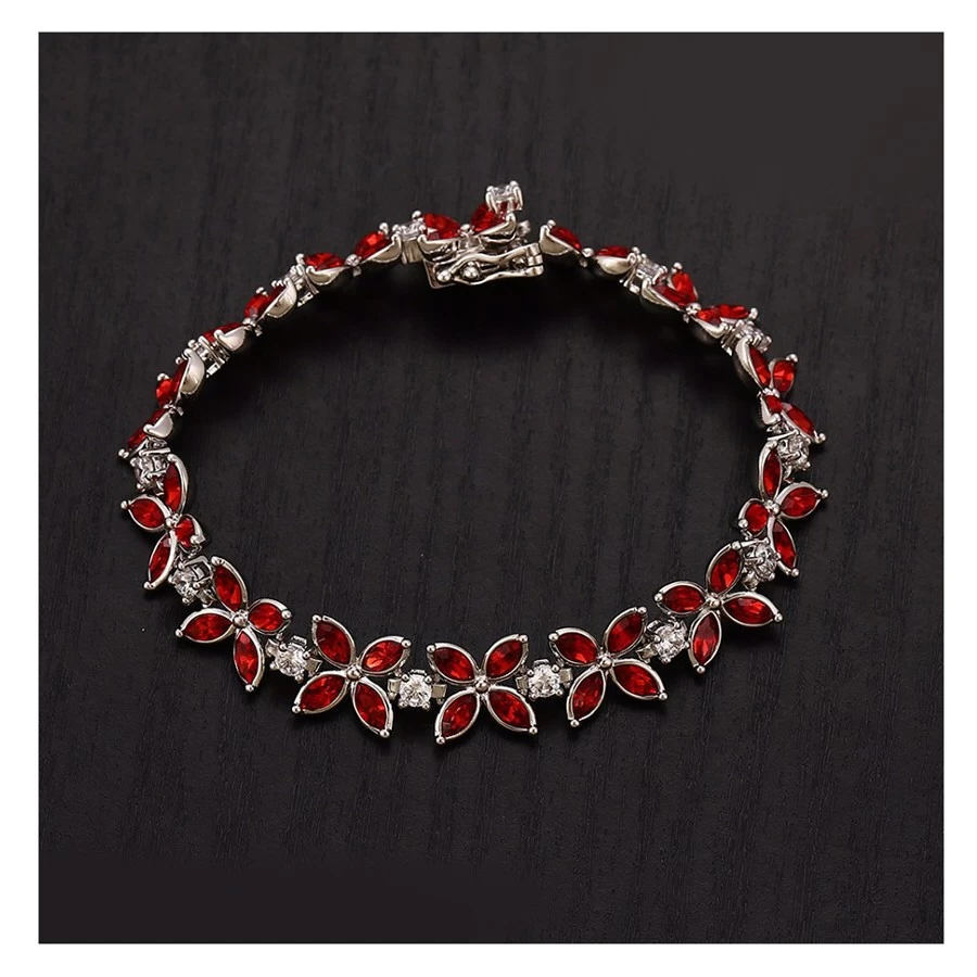 porcelana La mejor fábrica de la opción de la joyería cristalina de la manera directamente pulsera de lujo más nueva joyería hecha a mano de las mujeres diamante pulsera B1001 fabricante