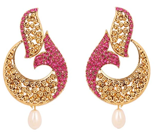 Touchstone jewelry earrings in antique gold tone for women