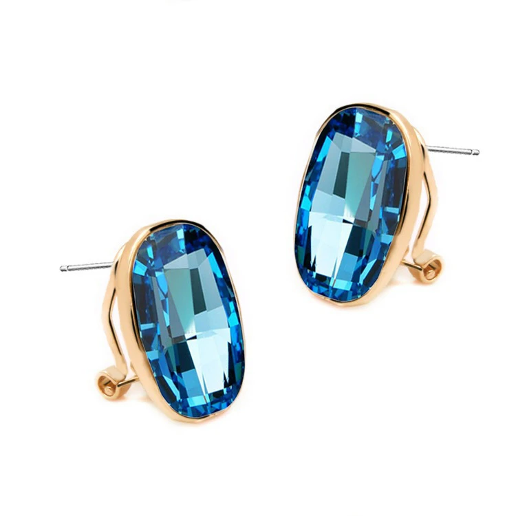 Ultra-Fine Cut Gesicht Austrian Kristall Ohrringe Ohrringe Diamant Ohrstecker Set