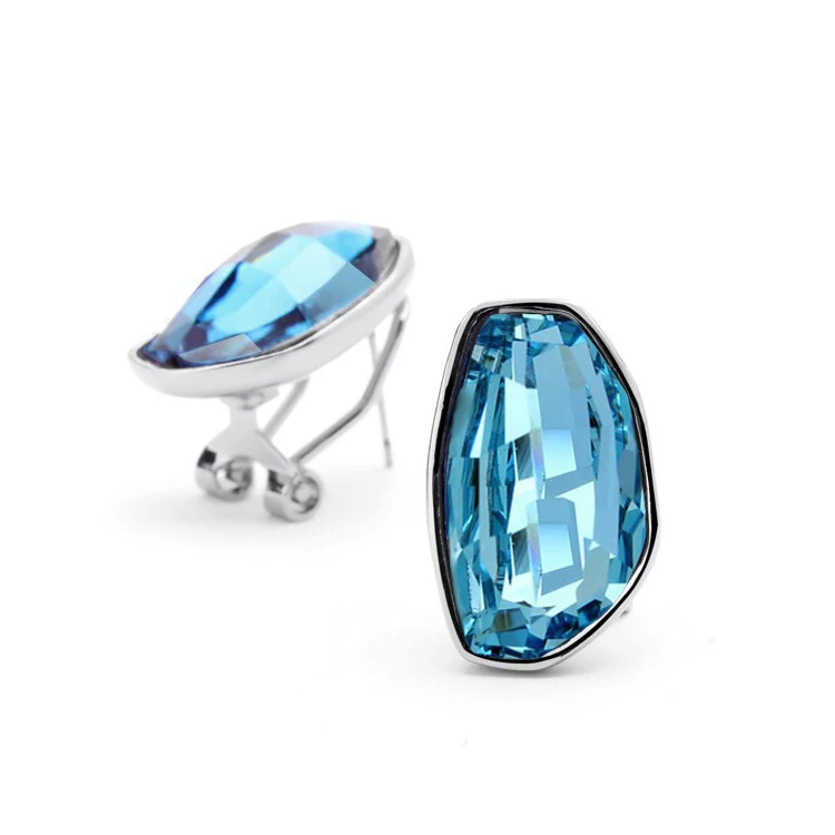 Ultra-Fine Cut Gesicht Austrian Kristall Ohrringe Ohrringe Diamant Ohrstecker Set