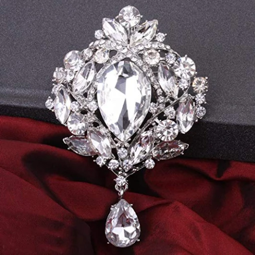 Wedding Bridal Big Crystal Rhinestone Bouquet Brooch Pin for Women 2018 New