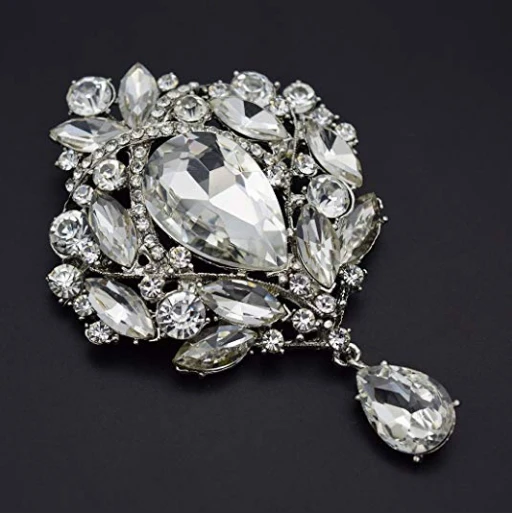 Wedding Bridal Big Crystal Rhinestone Bouquet Brooch Pin for Women 2018 New