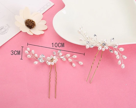 Wedding accessories bride hairpin hair accessories pearl pin manufacturer in China