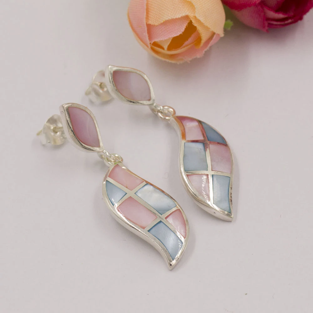 Wedding stud jewelry custom made 925 Sterling silver Dangle earring