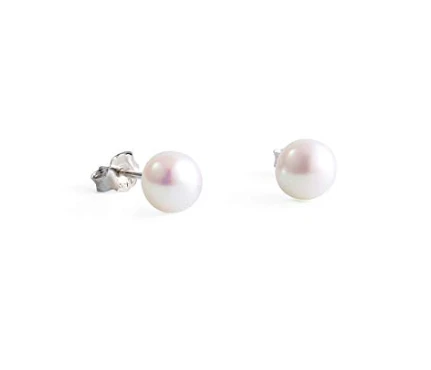 White Freshwater Pearl Necklace Earring Ear Studs Hand Chain 3 Piece Suit Manufacturer China