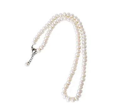White Freshwater Pearl Necklace Earring Ear Studs Hand Chain 3 Piece Suit Manufacturer China