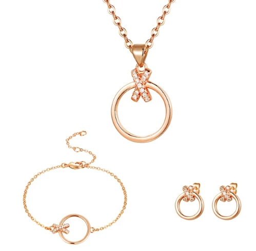 Wholesale 18k gold plated jewelry dubai women wedding bridal jewelry set