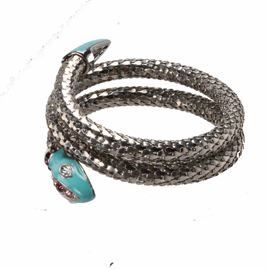 Wholesale China Fashion Jewelry 18k Gold Plated Bangles Latest Design Snake Chain Bracelets Bangle Silver charm bracelet wholesale