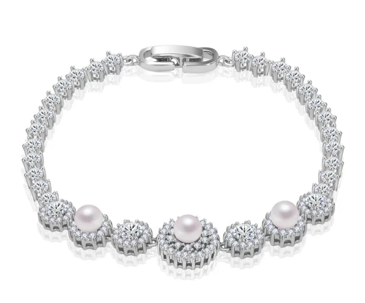 China Wholesale Hot Fashion Korean Exquisite Elegant Women Bridal White Pearl Wedding Bracelet Hersteller