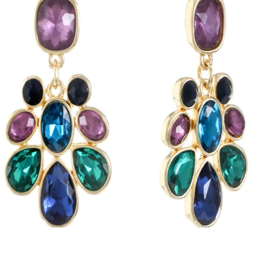 도매 보석 멀티 컬러 샹들리에 귀걸이 중국에서 만든