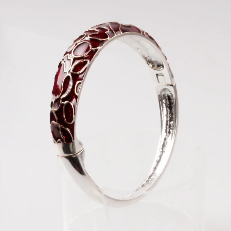 批发合金铜材镀金手链女性彩色搪瓷手镯