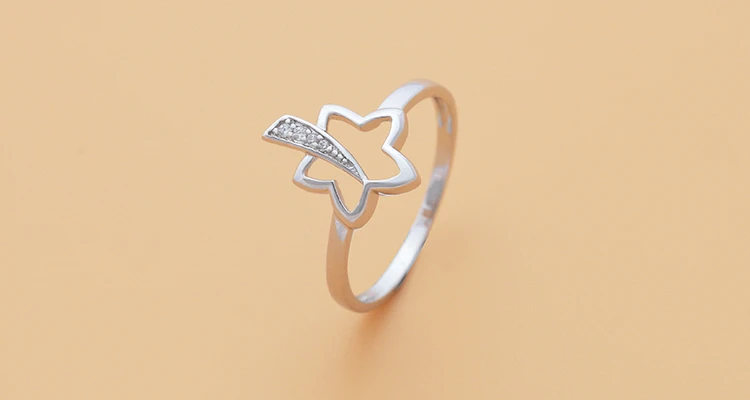 Women 925 Jewelry Pure Silver Finger Rings Christmas Jewelry Gift