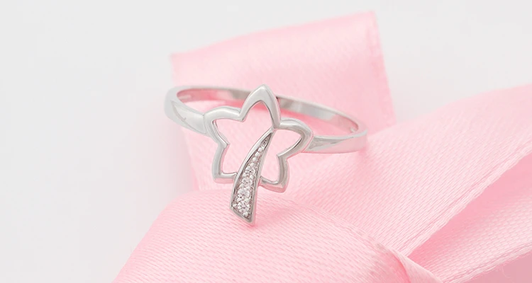 Women 925 Jewelry Pure Silver Finger Rings Christmas Jewelry Gift