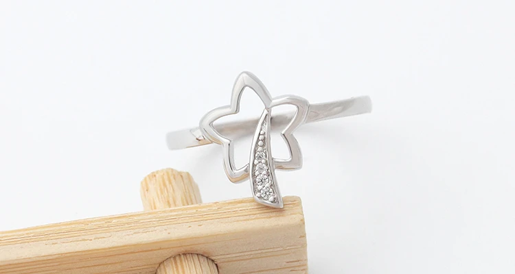 Women 925 Jewelry Pure Silver Finger Rings Christmas Jewelry Gift