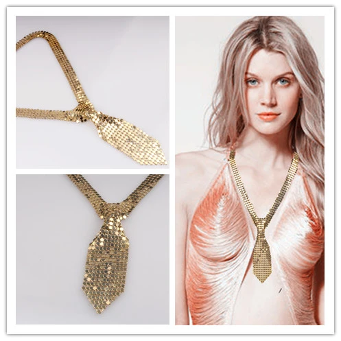 Women Alloy Crystal Necklace  Wedding Jewelry Tie Style Necklaces Jewelry Accessories