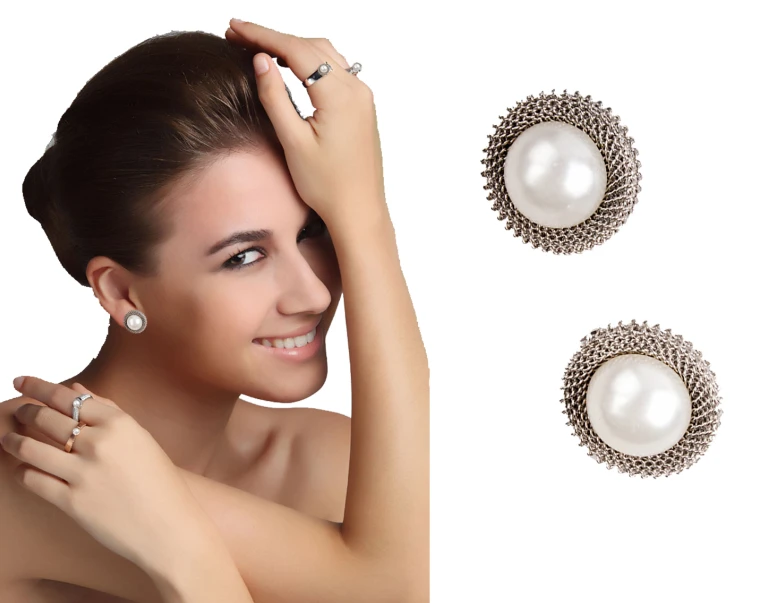 Women Wholesale Graceful Silver Color Simulated Pearl Birthday Anniversary Gifts for Women Mom Wife