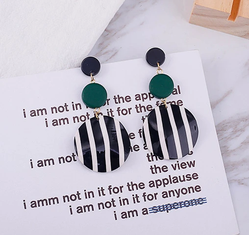 Zinc Alloy PMMA Sandalwood Earring Manufacturer from China