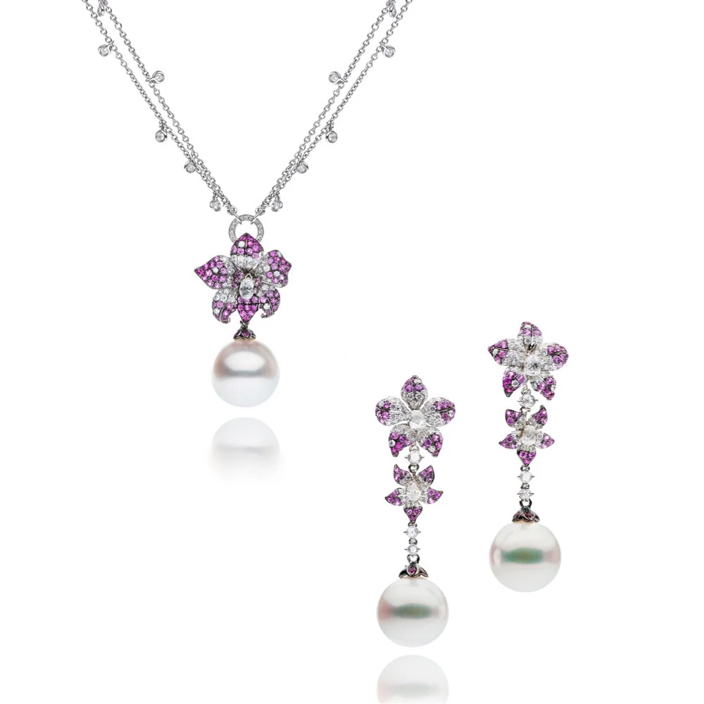 China Fashion Charmed Crystal Round Pearl Necklaces Set Jewelry Ketten für Frauen Schmuck custume Schmuck Hersteller