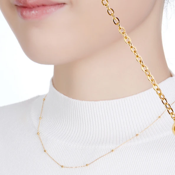 professional manufacturer 100% 18k gold chain necklace for woman