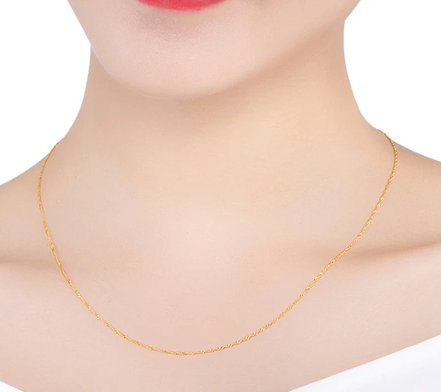 professional manufacturer 100% 18k gold chain necklace for woman