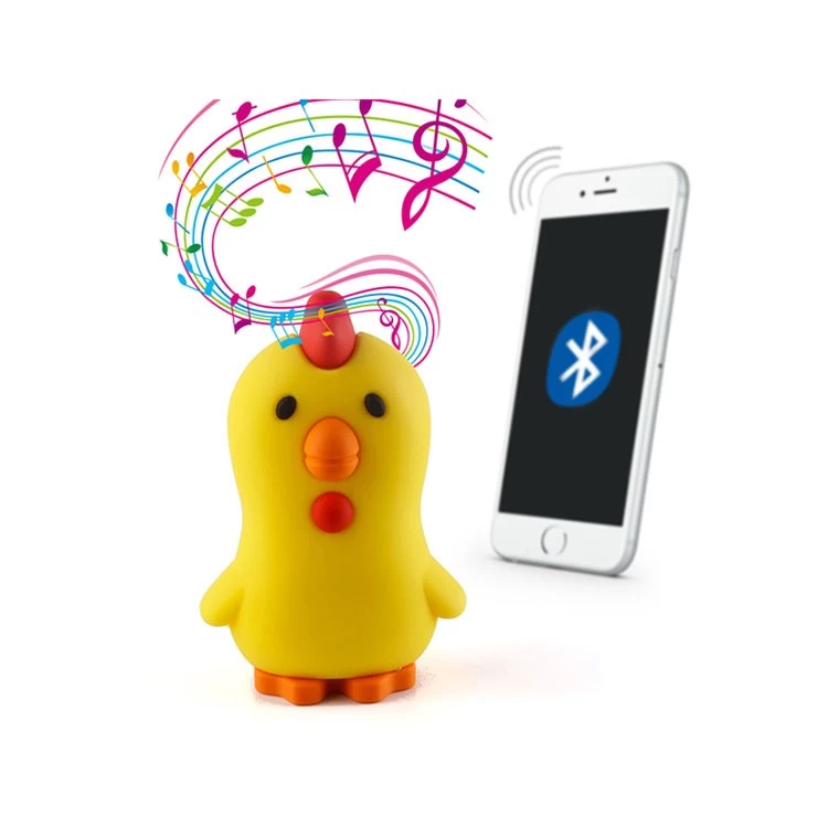 Çin Özel tavuk tasarım baskılı logo mini MP3 Kablosuz Bluetooth Hoparlörler üretici firma