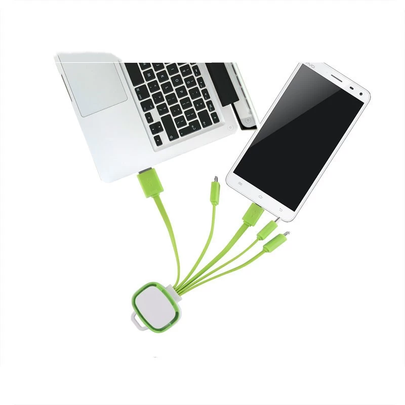 China Glow mobile phone multi usb charging  cable with customized logo manufacturer