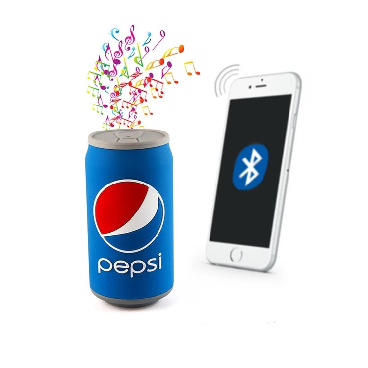 Çin PVC Pepsi Personalzied logosu kablosuz bluetooth hoparlörler üretici firma
