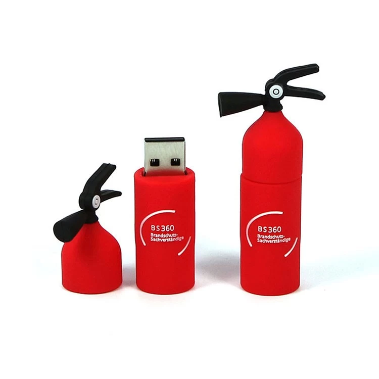 China Wholesale bulk logo branded 16gb usb 2.0 fire extinguisher flash drive for gifts manufacturer
