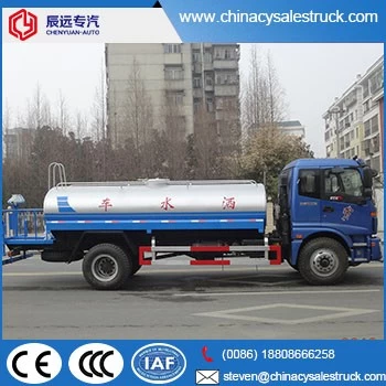Auman Euro 3 185hp diesel 12cbm camión portátil de agua para la venta