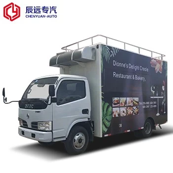 定制4x2柴油中国Moible快餐卡车价格身体上层建筑不锈钢销售零食