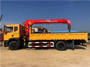 Dongfeng 5 tons crane mounted with truck pictrues for sale