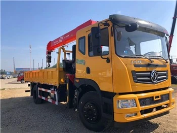 Dongfeng 5 tons crane mounted with truck pictrues for sale
