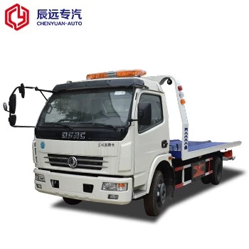 Dongfeng 5 tons wrecker truck in diesel flatbed trailer tow truck for sale