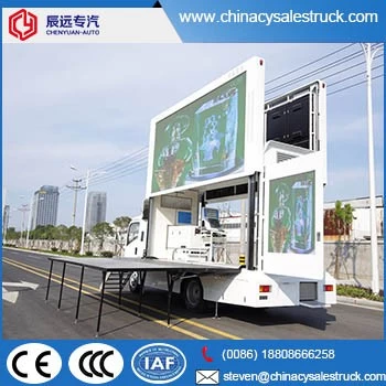 ISUZU brand mobile advertising truck supplier, factory screen