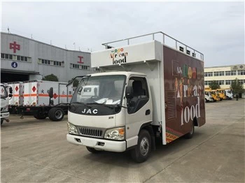 JAC brand middle style 4x2 mobile classic food cart trucks supplier for sale