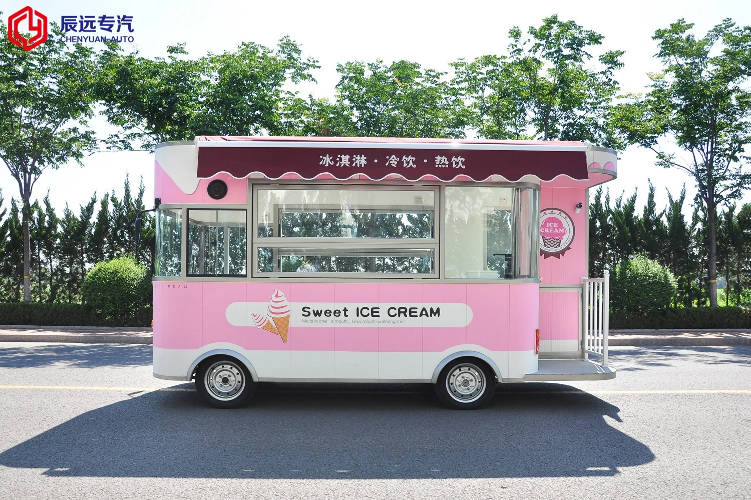 Популярный стиль мобильных тележек для мороженого в Китае