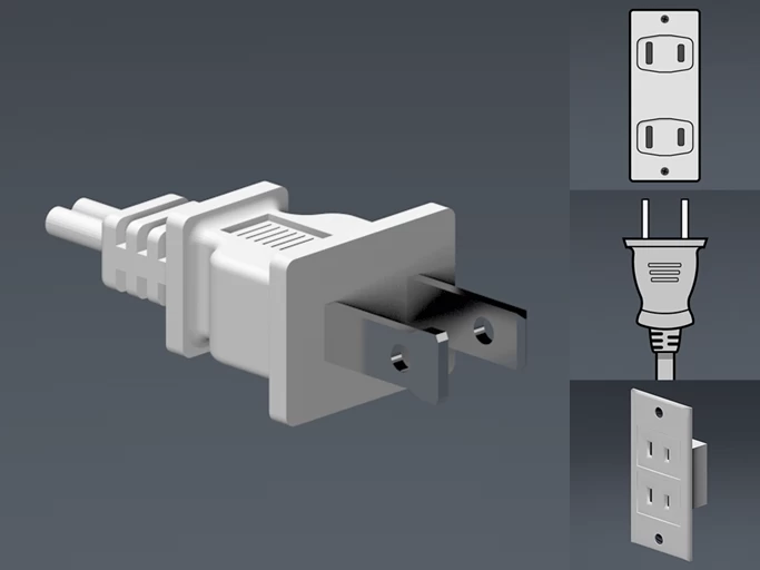 Type B Plug & Socket Dimensions & Drawings