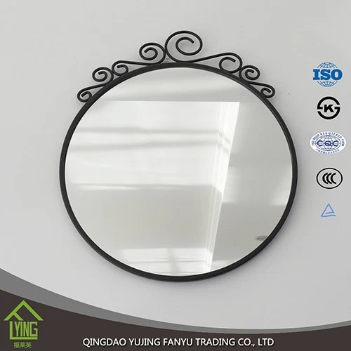Chine 1.8mm square Bathroom Mirror sheet glass with light for home decoration fabricant