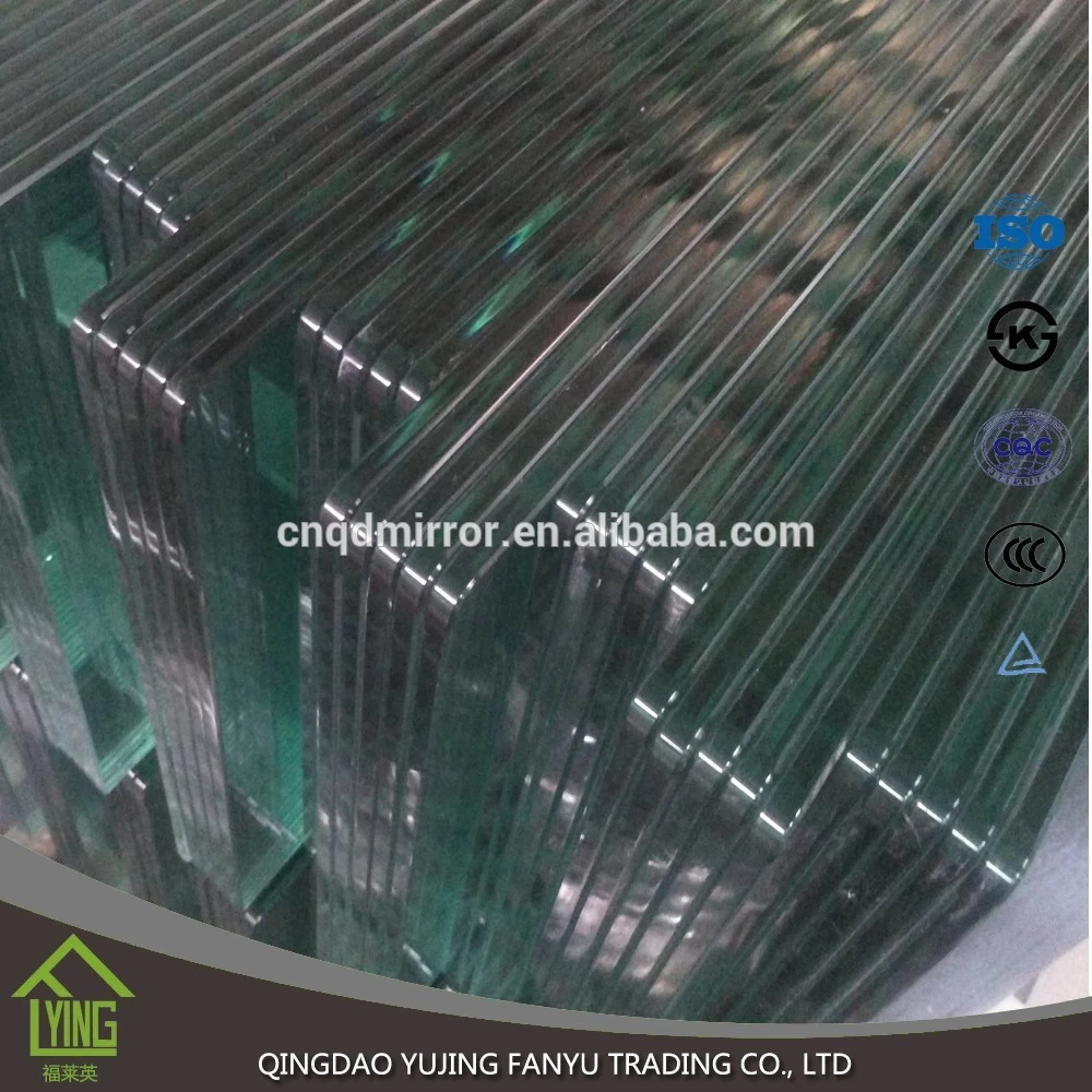 China 12mm fine grind tempered plain glass for further processing manufacturer