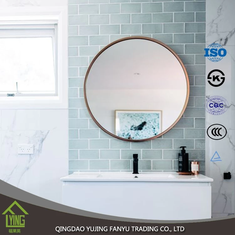中国 2-12 毫米银涂层浮法玻璃圆镜子与抛光边缘的浴室里的镜子 制造商