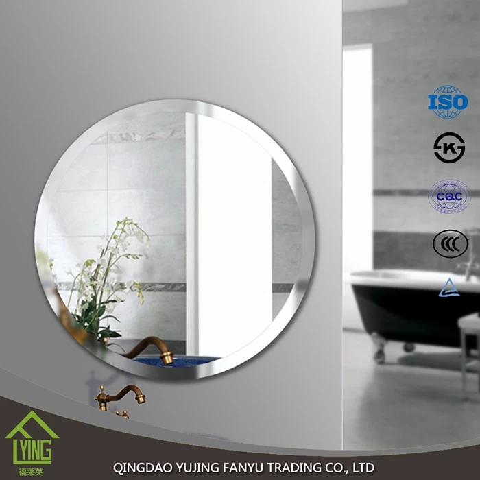 2mm 4mm Clear beveled mirror with ISO certificate for bathroom