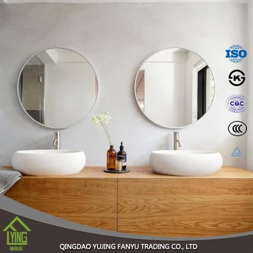 중국 2mm-6mm silver coated float glass round mirror with polished edge for bathroom mirror or decorative wall 제조업체
