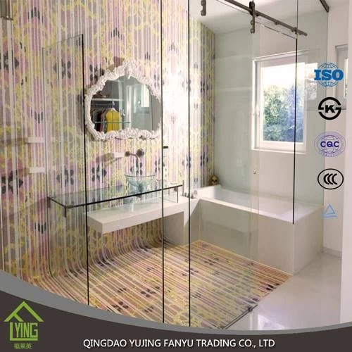 China 3mm - 19mm tempered glass building price for glass shower doors manufacturer