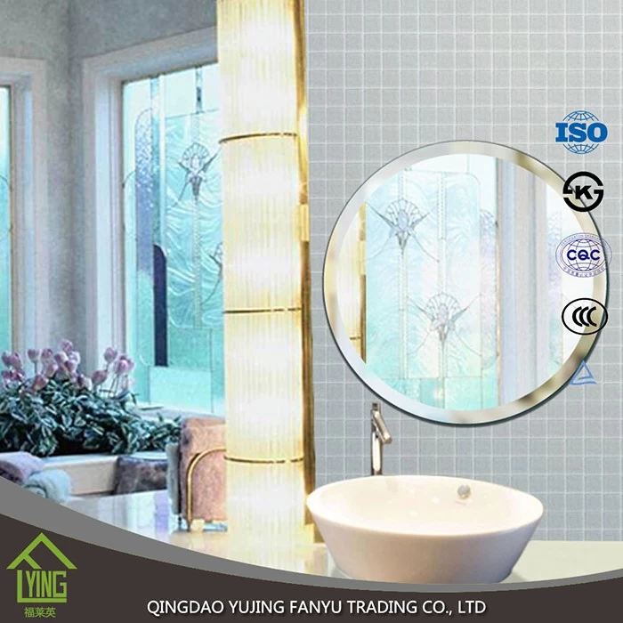 China Forma 5 milímetros 4 milímetros 3 milímetros espelho do banheiro sem moldura oval fabricante