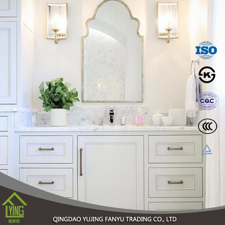 China modern European design bathroom mirror with cabinets manufacturer