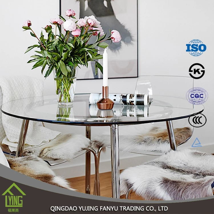China 6mm 8mm 10mm dining-table tempered glass cost per square foot manufacturer